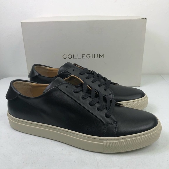 Collegium Men’s Pillar Low Top Nero Sneakers Size 8 - Picture 1 of 9